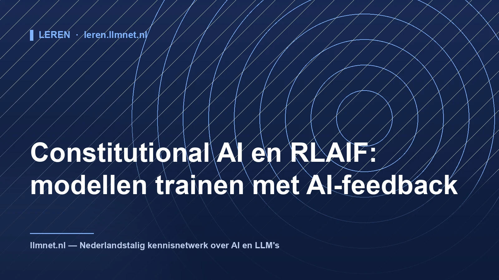 Illustratie: Constitutional AI en RLAIF: trainen met AI-feedback