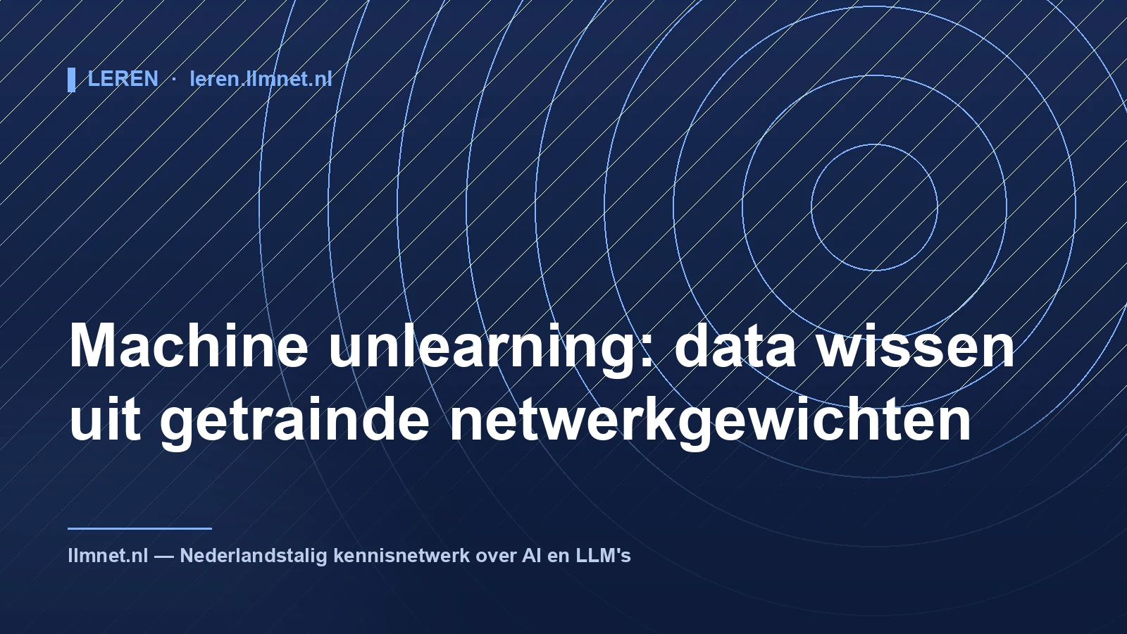 Illustratie: Machine unlearning: data wissen uit netwerkgewichten