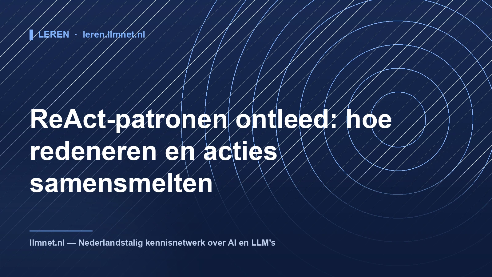 Illustratie: ReAct-patronen ontleed: redeneren en actie